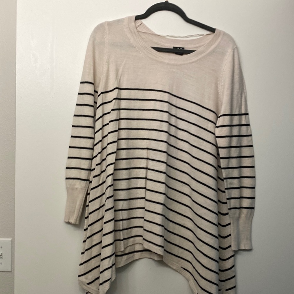 H&M sweater, pale pink/cream